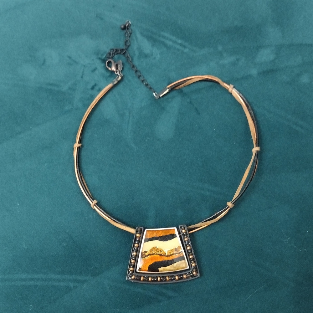 Vintage Chico's southwestern cowgirl Choker Necklace